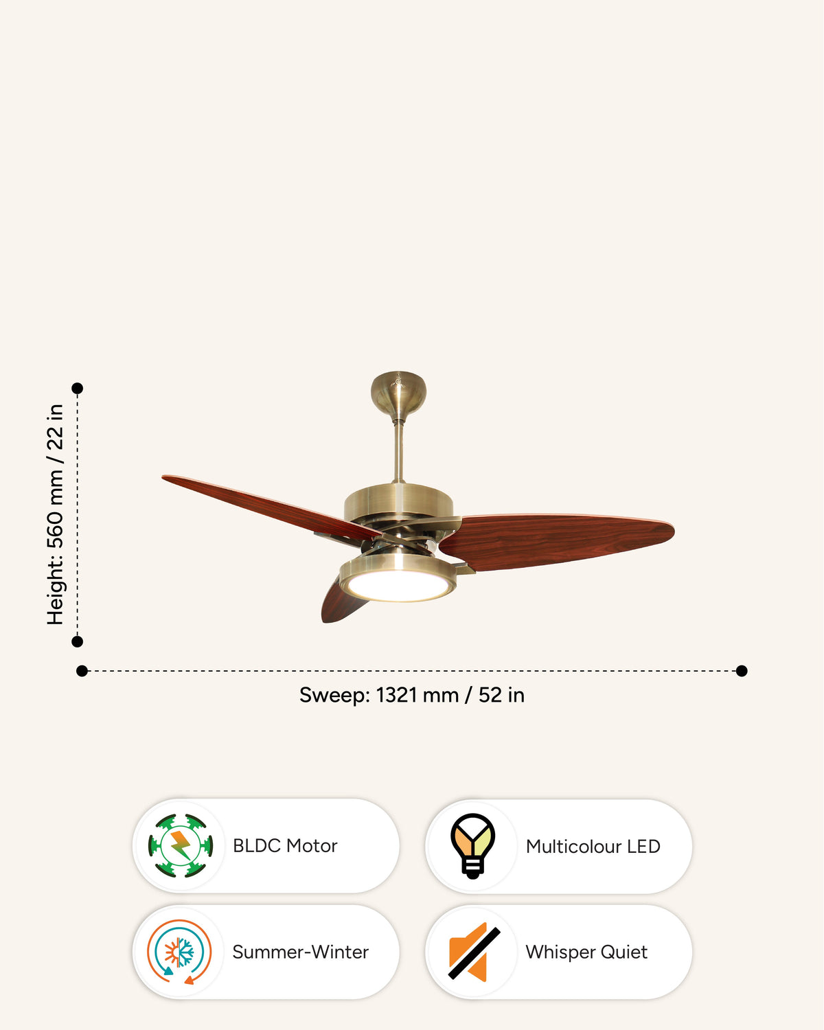 Propeller - Modern Wooden Fan