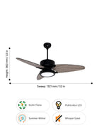 Propeller (Reversible Blades) - Modern Wooden Fan