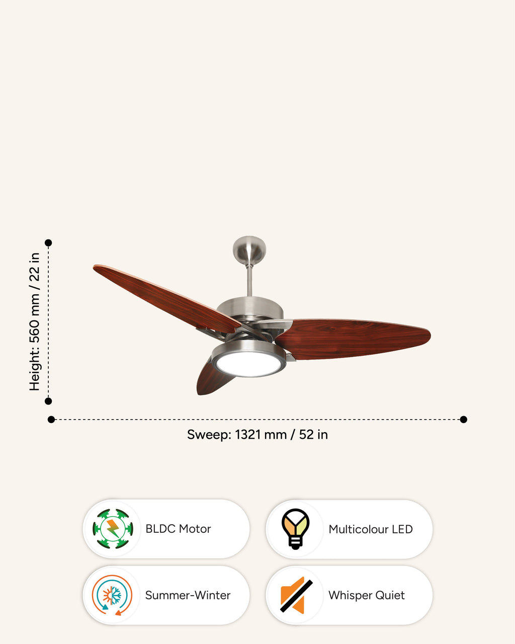 Propeller - Modern Wooden Fan