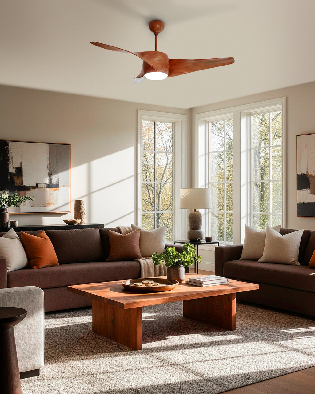 Wave Brown LED- Modern Wooden