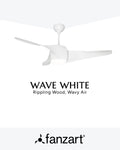Wave White LED- Simply Modern Fan