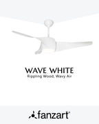 Wave White LED- Simply Modern Fan