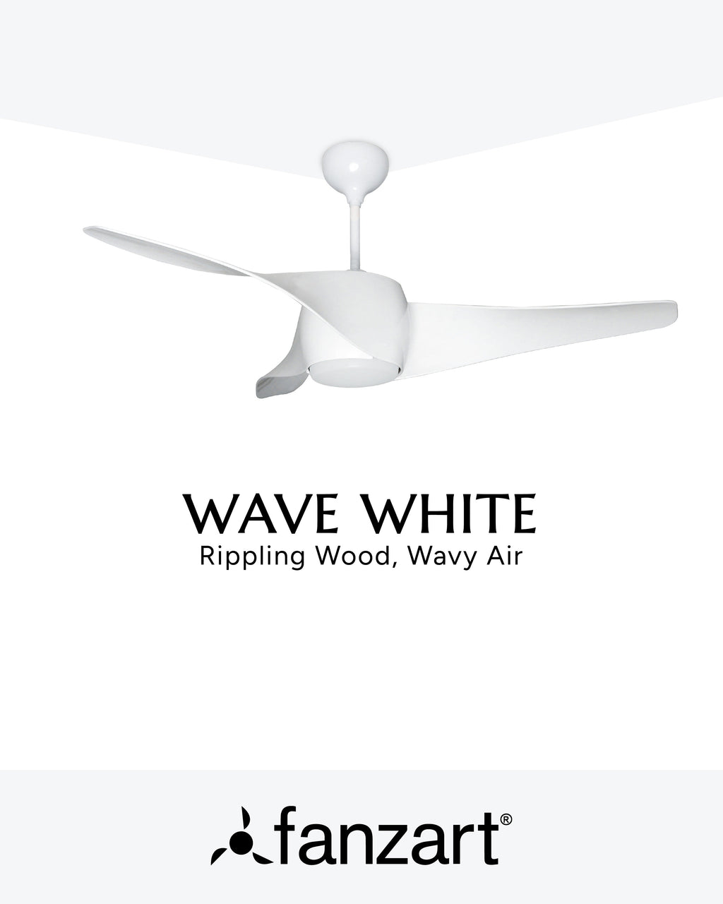 Wave White - Simply Modern Fan