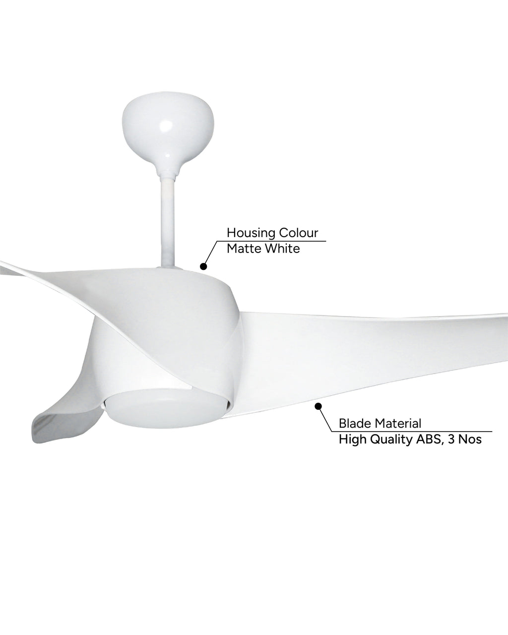 Wave White - Simply Modern Fan