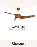Wave Brown LED- Modern Wooden Fan