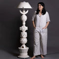 Asteroid - Clay Floor Lamp — Harshita Jhamtani Designs
