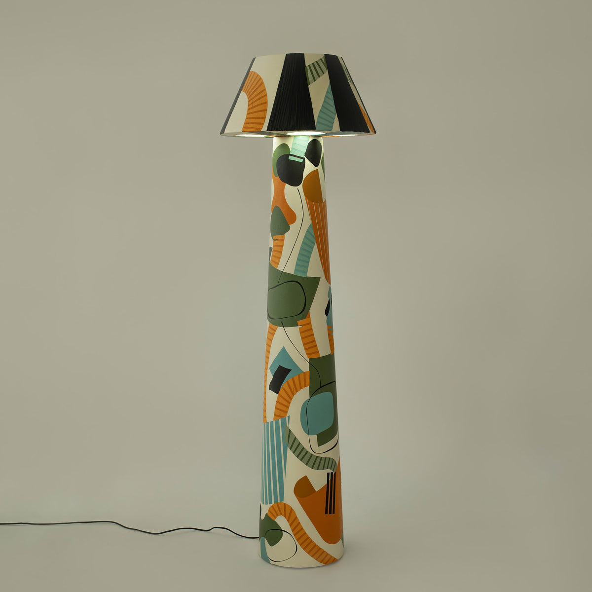Hand Painted Rio Floor Lamp — Harshita Jhamtani Designs