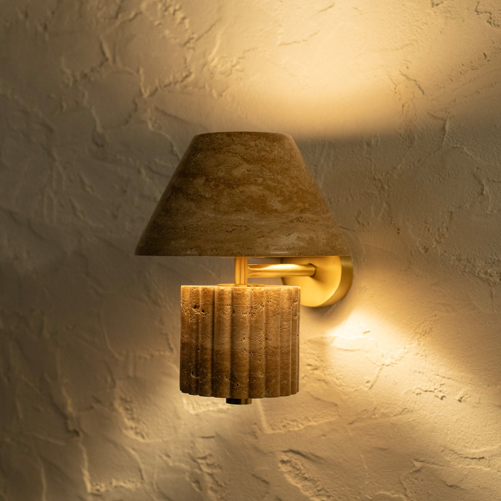 Rio Wall Light - Travertine — Harshita Jhamtani Designs