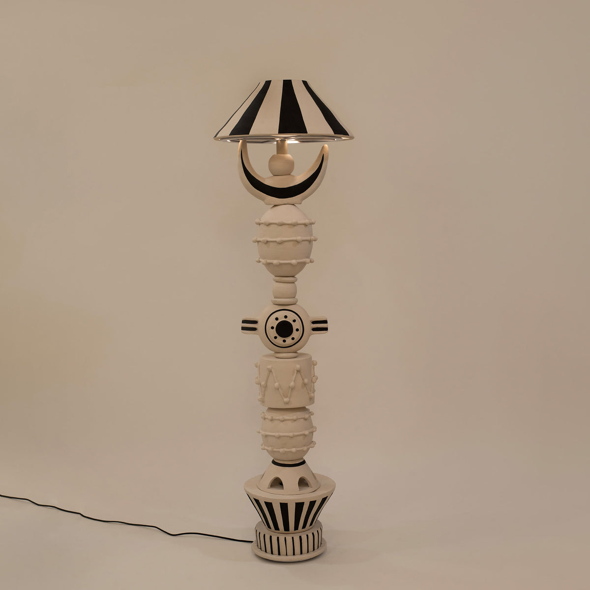 Mono Asteroid - Clay Floor Lamp — Harshita Jhamtani Designs