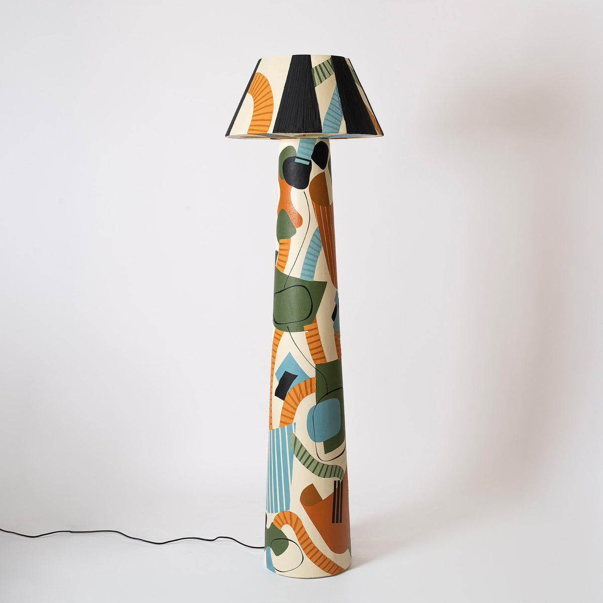 Hand Painted Rio Floor Lamp — Harshita Jhamtani Designs