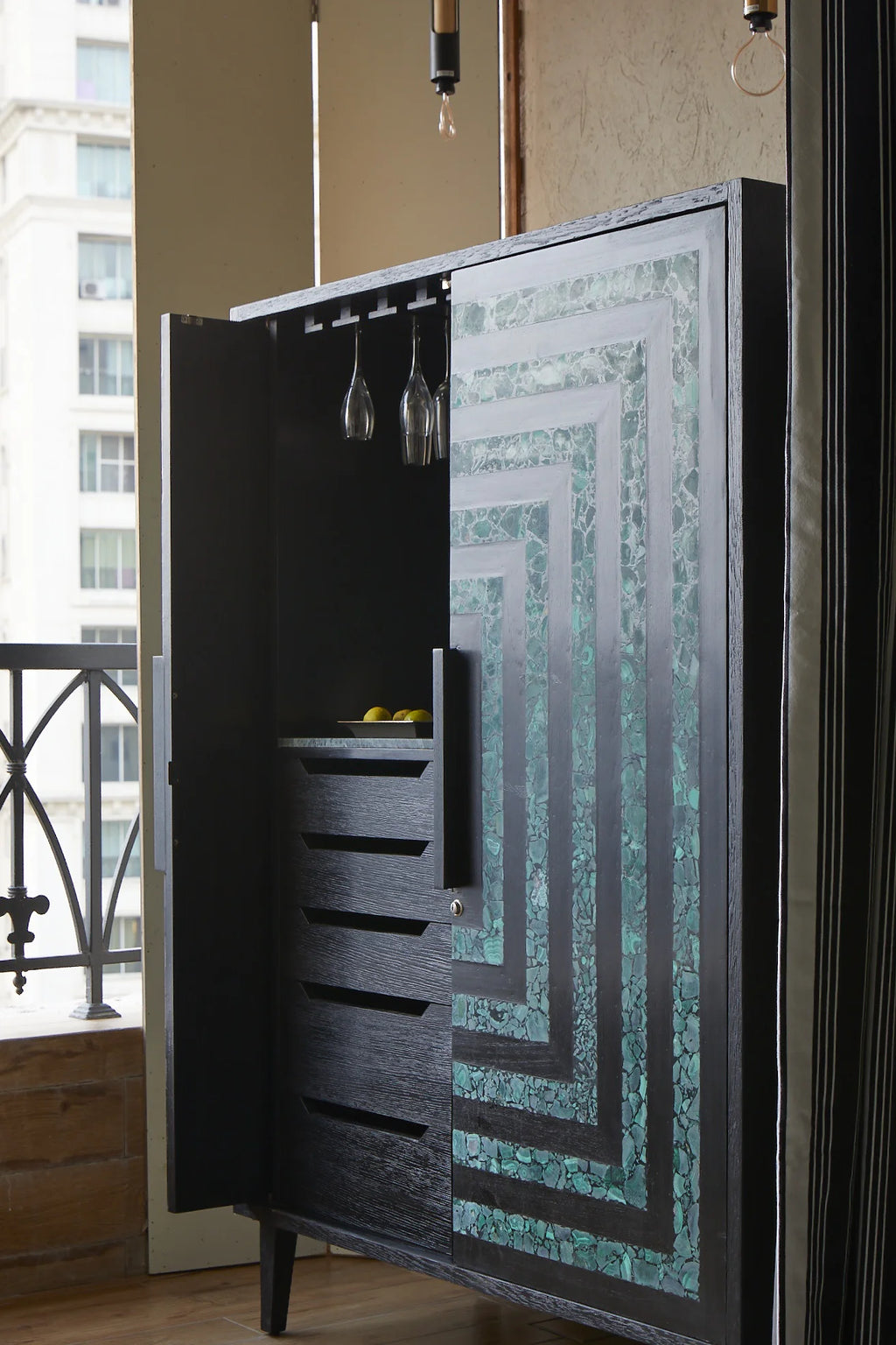 Malachite Bar Cabinet — Bombay Design Lab