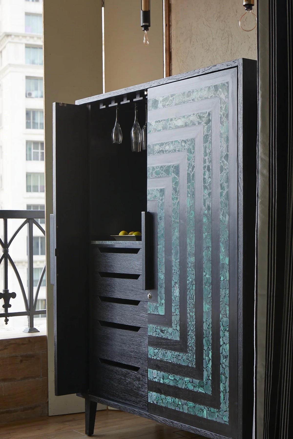 Malachite Bar Cabinet — Bombay Design Lab